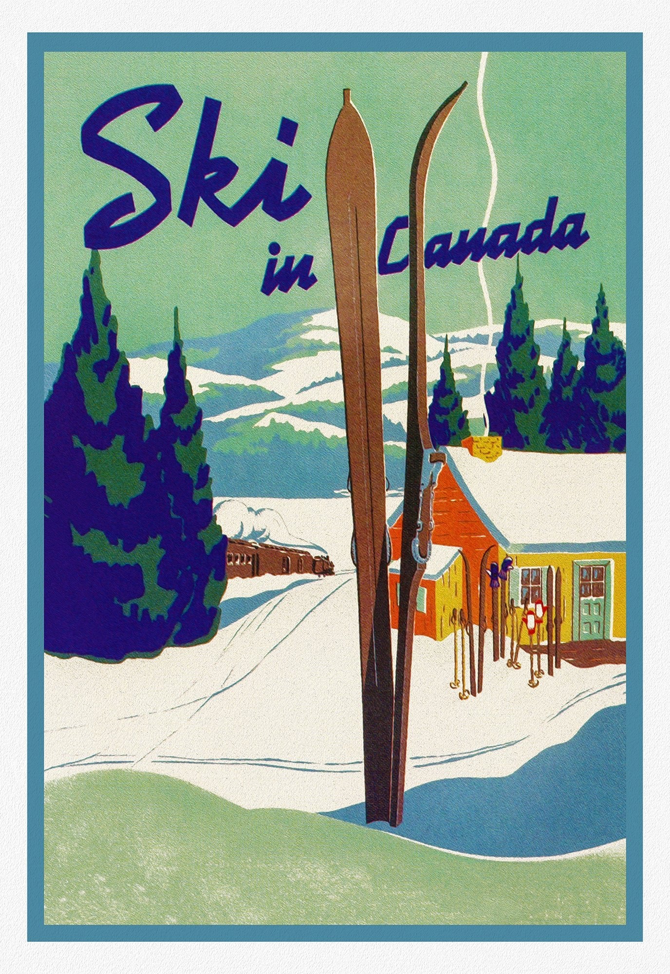 Canada: Posters: Travel: Ski, Skiing: Ski in Canada! - The Map Chest