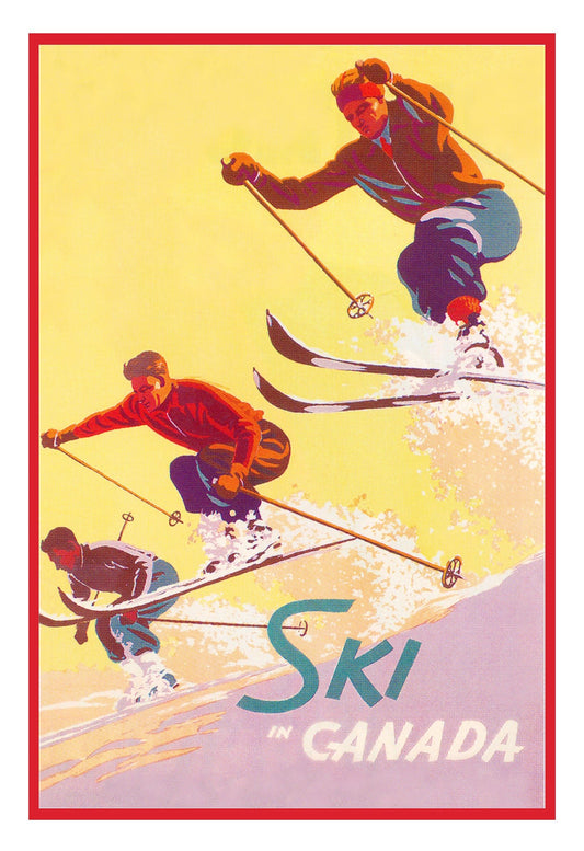 Canada: Posters: Travel: Ski, Skiing: Ski in Canada! Ver. III - The Map Chest