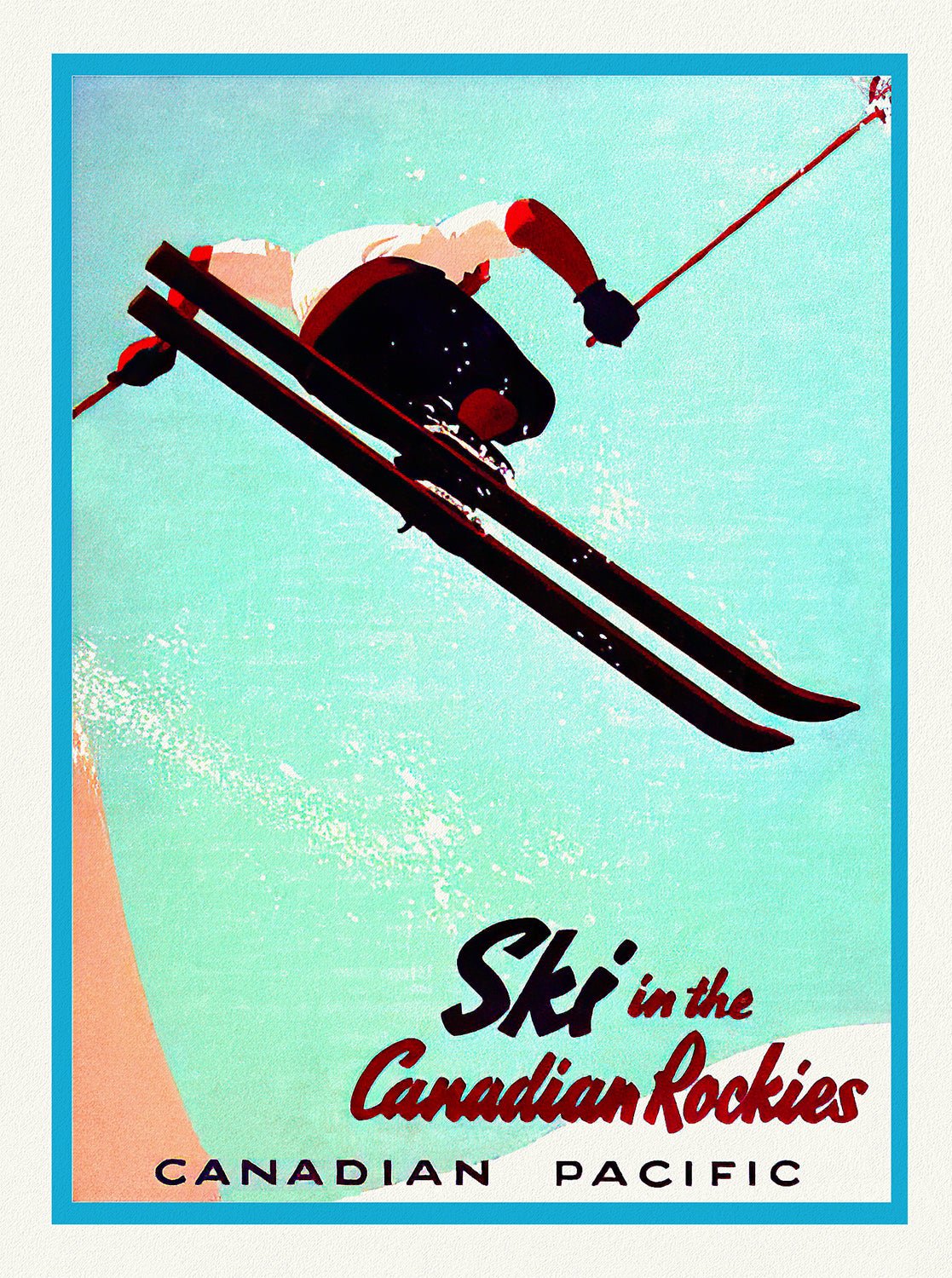 Canada: Posters: Travel: Ski, Skiing: Ski in the Canadian Rockies, Canadian Pacific - The Map Chest