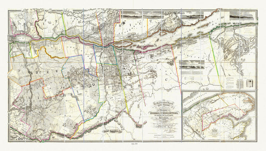Canada: Quebec: St. Lawrence River Valley: Bouchette & Wyld, A Topographical Map of the Districts of Quebec, Three Rivers, Gaspe,1831 - The Map Chest