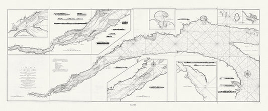 Canada: Quebec: St. Lawrence River Valley: Jefferys, A new chart of the river St. Laurence, from the island of Anticosti to the falls of Richelieu With all the islands, rocks, shoals, and soundings,1760 19 44" - The Map Chest