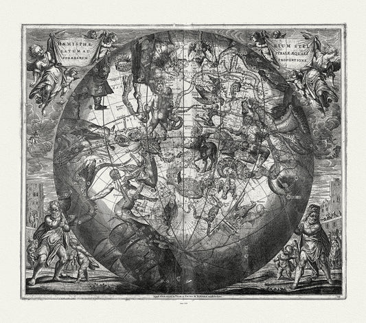 Celestial: Cellarius, Harmoni Macrocosmica, Plate Unknown, 1660 - The Map Chest