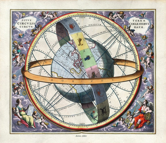 Celestial: Cellarius, Harmoni Macrocosmica XI, 1660 - The Map Chest