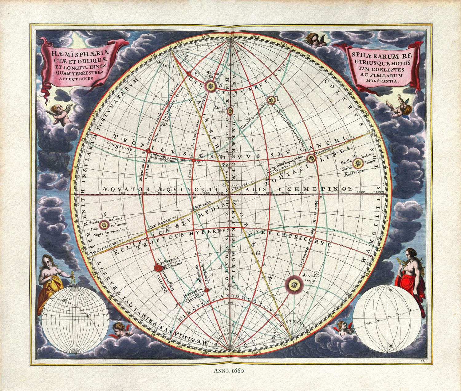 Celestial: Cellarius, Harmoni Macrocosmica XII, 1660 - The Map Chest