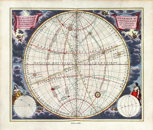 Celestial: Cellarius, Harmoni Macrocosmica XII, 1660 - The Map Chest