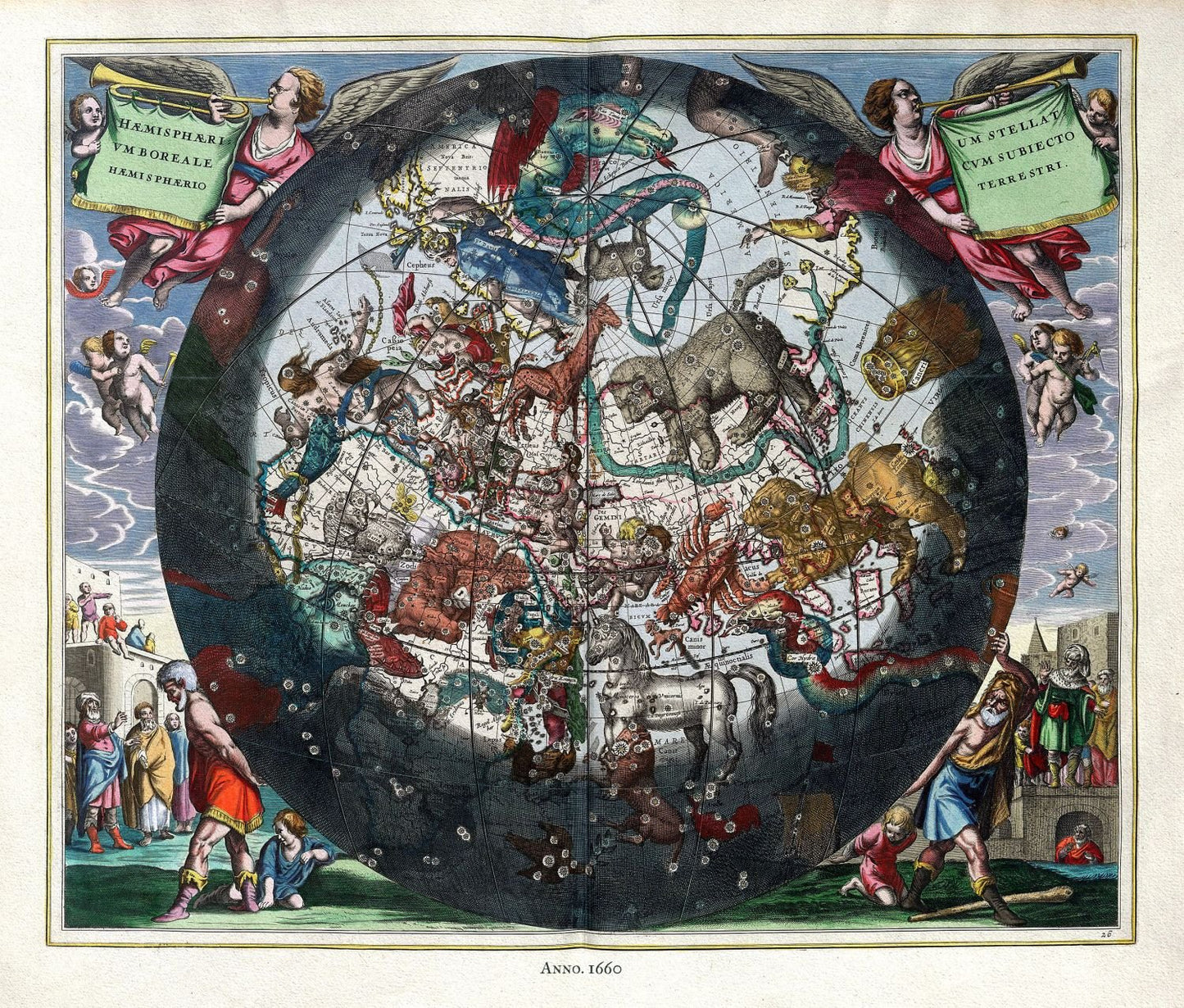 Celestial: Cellarius, Harmoni Macrocosmica XXVI, 1660 - The Map Chest
