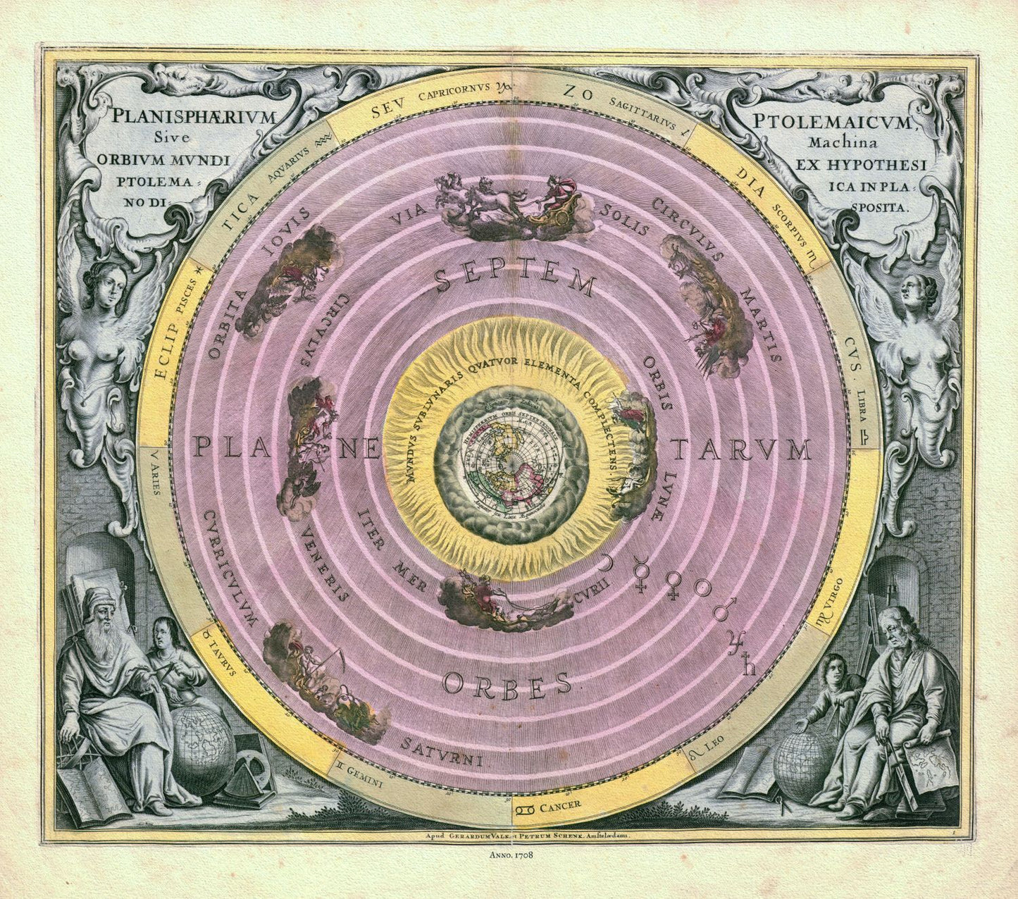 Celestial: Cellarius, Harmonia macrocosmica , Plate I, 1708 - The Map Chest