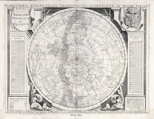 Celestial: Coronelli, Celestial IV, 1693, - The Map Chest