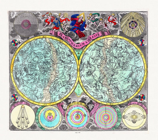 Celestial: Doppelmayr et Homann, Planisphere Coeleste, 1746 - The Map Chest