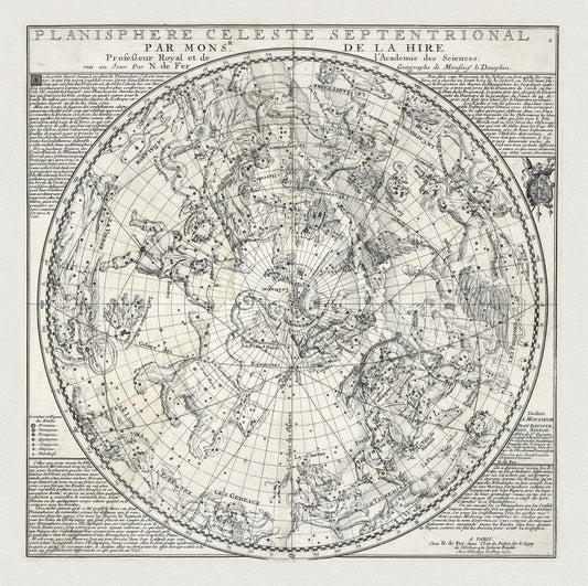 Celestial: Fer, Northern Celestial Planisphere, 1705 - The Map Chest