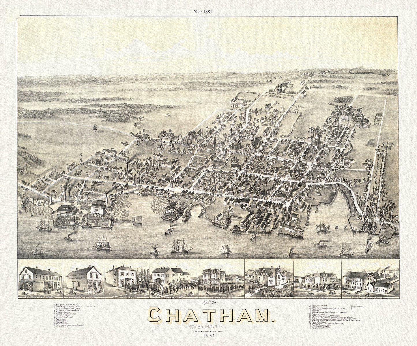 Chatham, New Brunswick, 1881 - The Map Chest