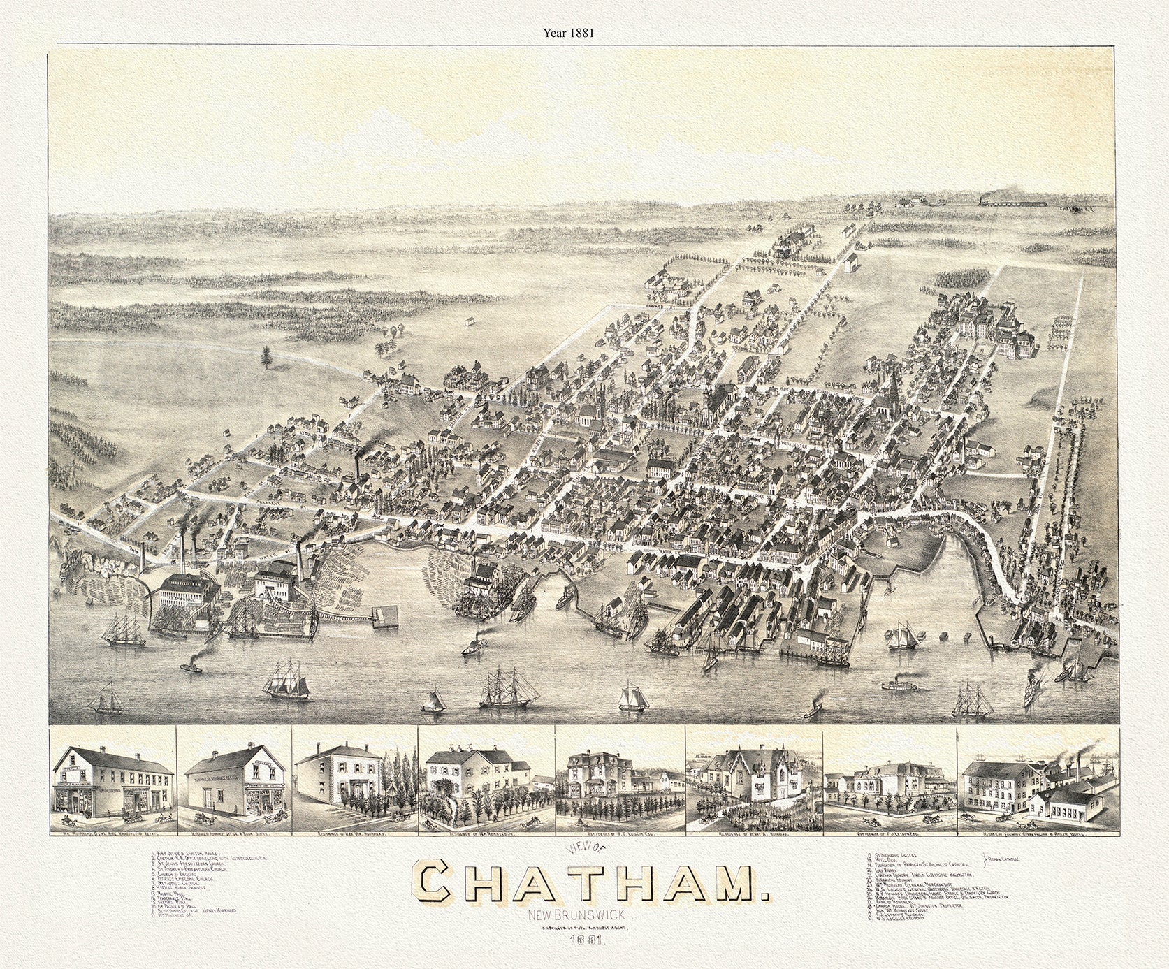 Chatham, New Brunswick, 1881 - The Map Chest