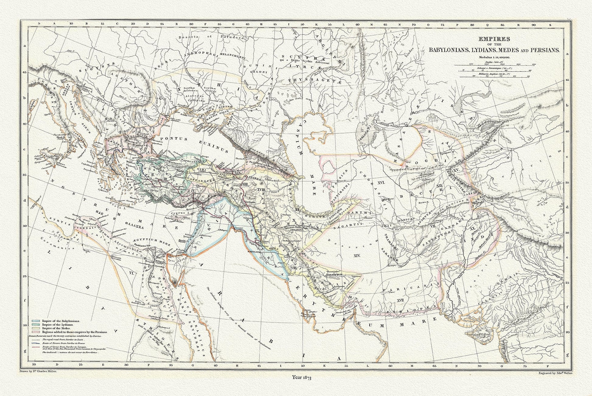 Empires: Empires of the Babylonians, Lydians, Medes and Persians, 1873 - The Map Chest