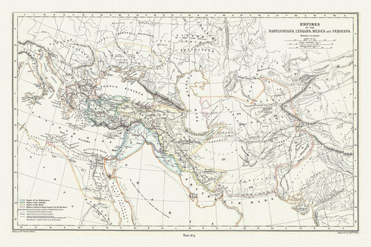 Empires: Empires of the Babylonians, Lydians, Medes and Persians, 1873 - The Map Chest