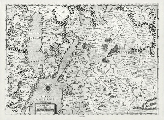 Europe: Baltic Countries: Gastaldi, Scandinavia, 1568 - The Map Chest