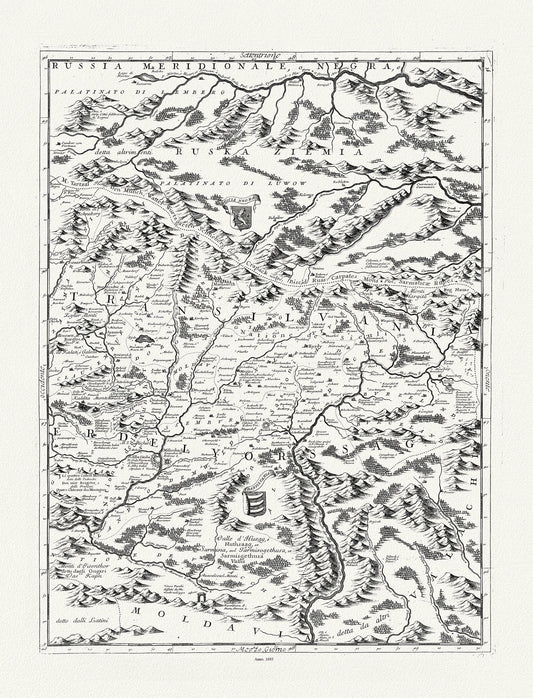 Europe: East: Danube River Valley: Coronelli (Vicenzo 1650 - 1718), Corso del Danubio (Planche 6 de 6), 1693 - The Map Chest