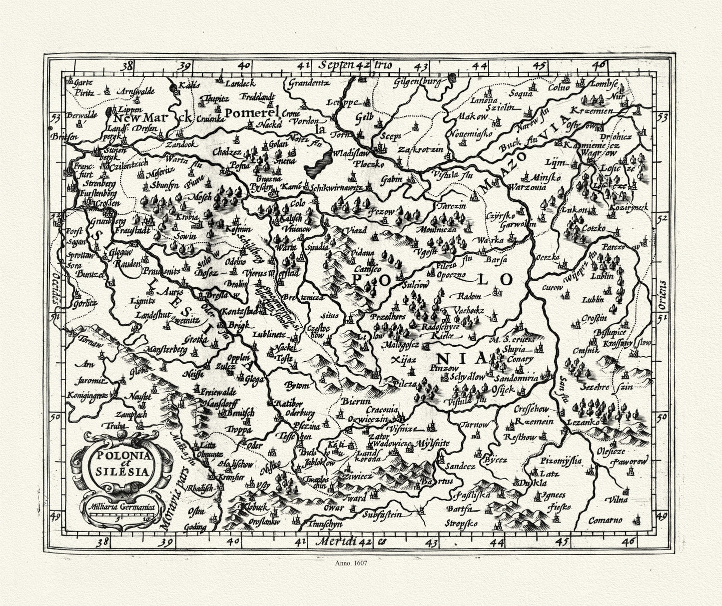 Europe: East: Poland: Mercator et Hondius - Polonia et Silesia, 1607 - 1607 - The Map Chest