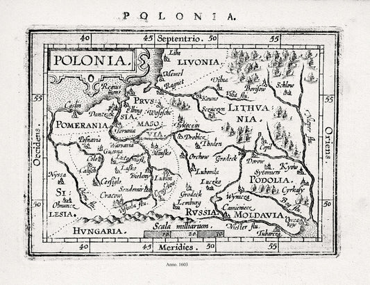 Europe: East: Poland: Ortelius - Polonia - 1603 Ver. II - The Map Chest