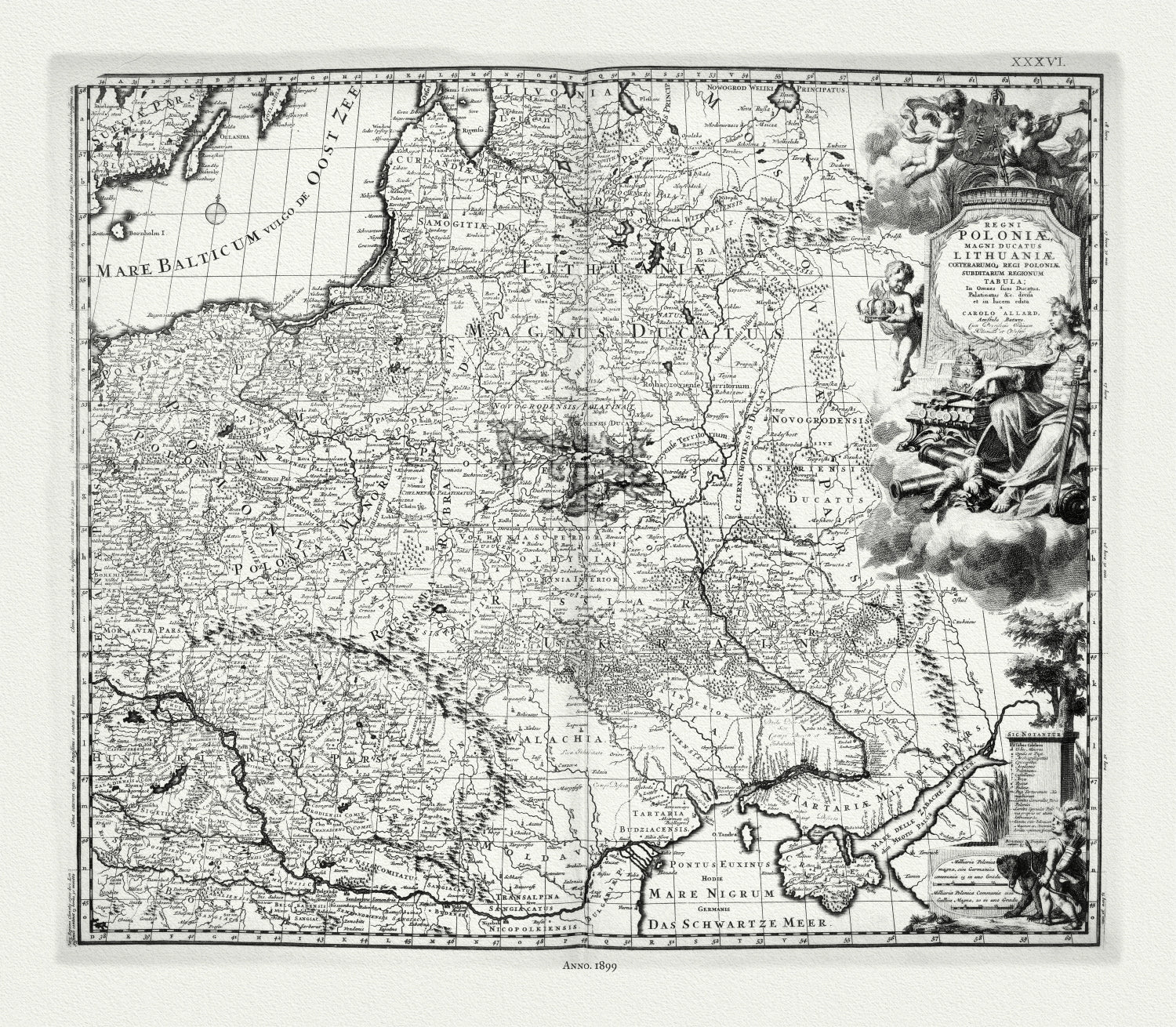 Europe: East: Poland: Pol'sha Boplana, izd. Allardom.Str.24, 1899 - The Map Chest