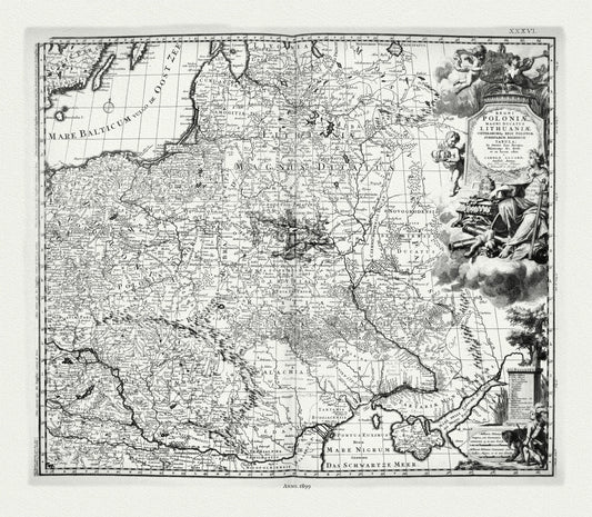 Europe: East: Poland: Pol'sha Boplana, izd. Allardom.Str.24, 1899 - The Map Chest