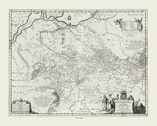 Europe: East: Ukraine: Hondius - Beauplan, Delineatio generalis Camporum Desertorum vulgo Ukraina cum adjacentibus provinciis, 1648 - The Map Chest