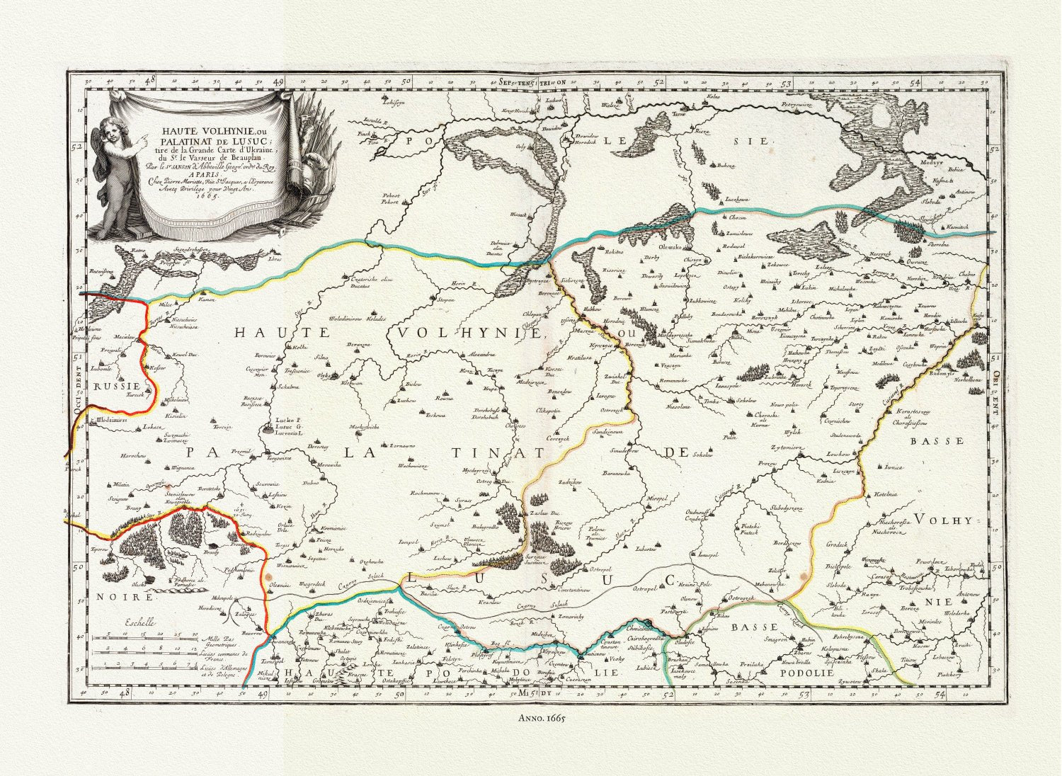 Europe: East: Ukraine: Sanson, Volyn, Ukraine, 1665 - The Map Chest
