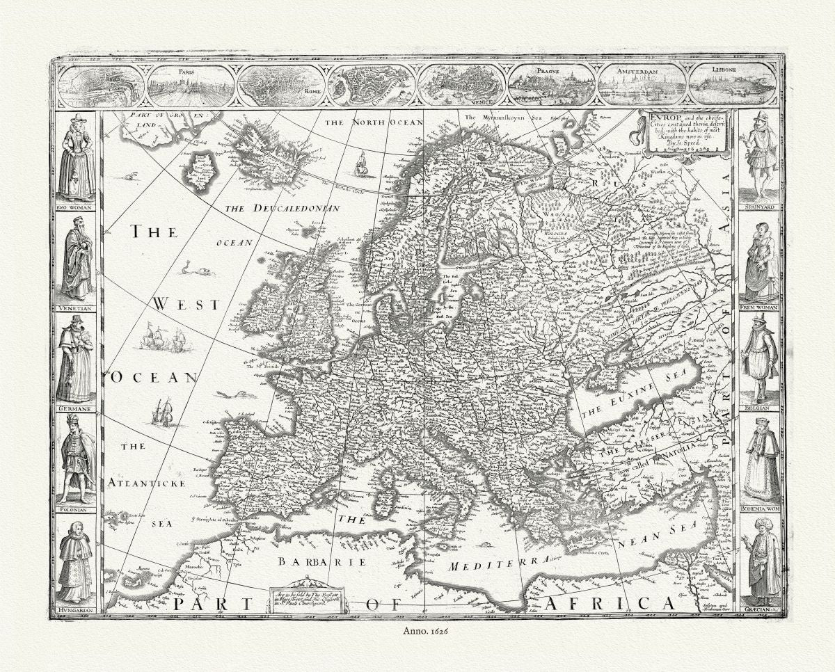 Europe: Europe,1626, Speed auth. - The Map Chest