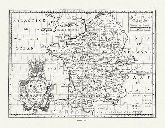 Europe: France, 1700, Wells auth. - The Map Chest