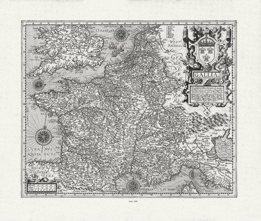 Europe: France, Gallia. Ortelius et Vrients, 1608 - The Map Chest