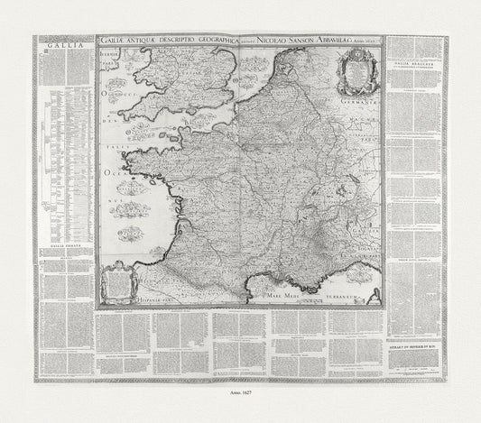 Europe: France: Galliæ Antiquæ Descriptio Geographica.1627.Sanson, Tavernier et Cordier - The Map Chest