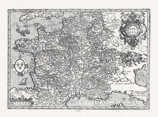 Europe: France: Michel de La Rochemaille et Le Clerc, Gallia, 1632 - The Map Chest