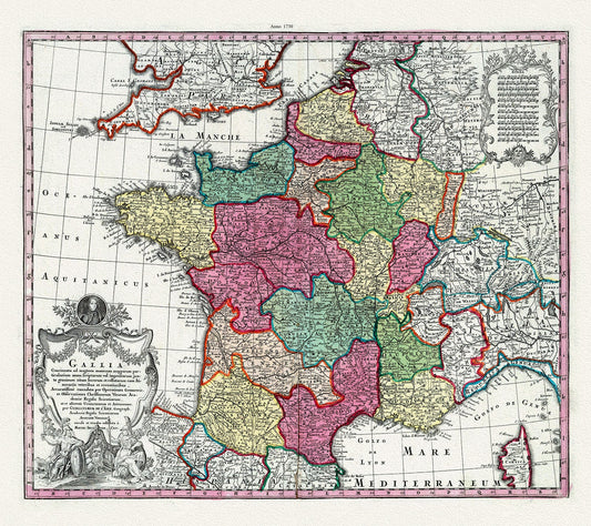 Europe: France: Seutter, Gallia, 1730 - The Map Chest