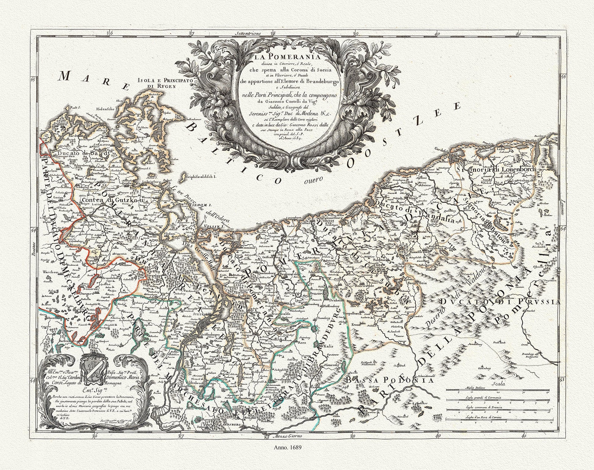 Europe: Germany: La Pomerania, 1689, Rossi auth. - The Map Chest