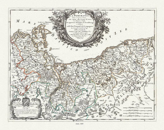 Europe: Germany: La Pomerania, 1689, Rossi auth. - The Map Chest