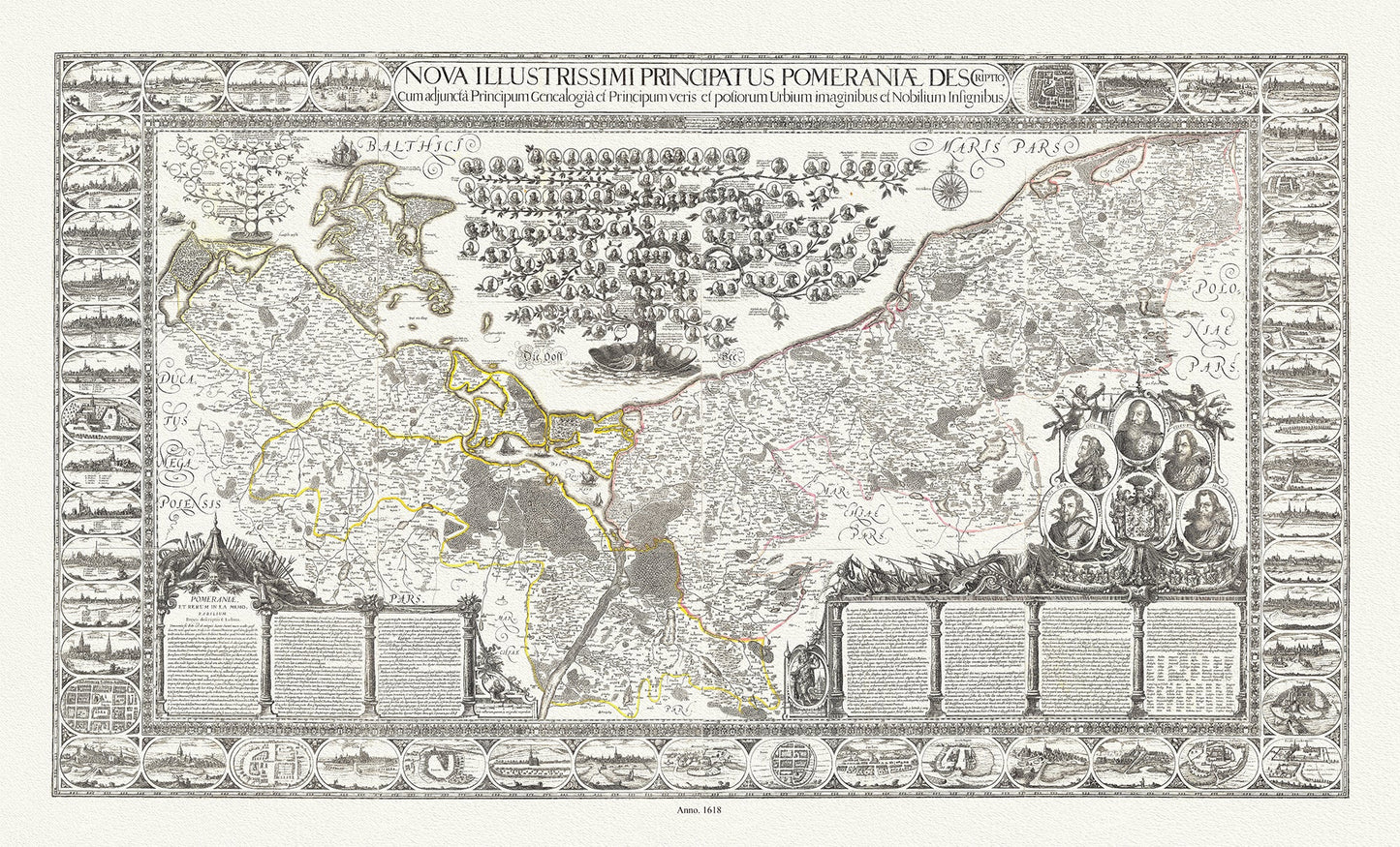 Europe: Germany: Nova illustrissimi principatus Pomeraniae descriptio,1618, Lubin et Geelkercken auth. - The Map Chest