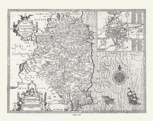 Europe: Ireland. Countie of Leinster, 1626, Speed authore - The Map Chest