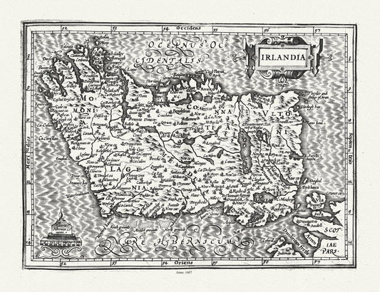 Europe: Ireland: Mercator et Hondius, Irlandia, 1607 - The Map Chest