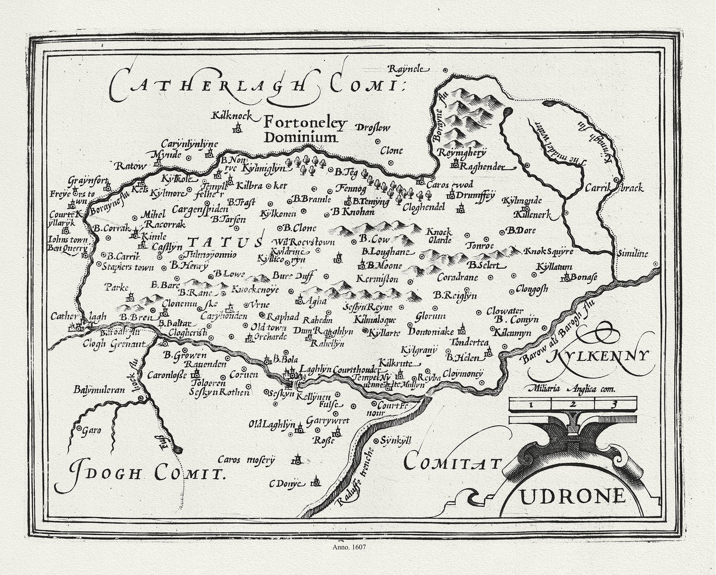 Europe: Ireland: Mercator et Hondius, Udrone, 1607 - The Map Chest