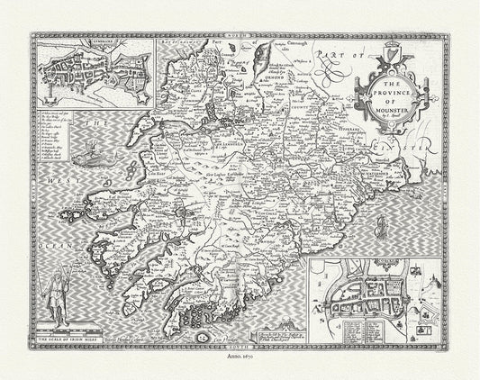 Europe: Ireland. Province of Mounster.1670, Speed auth. - The Map Chest