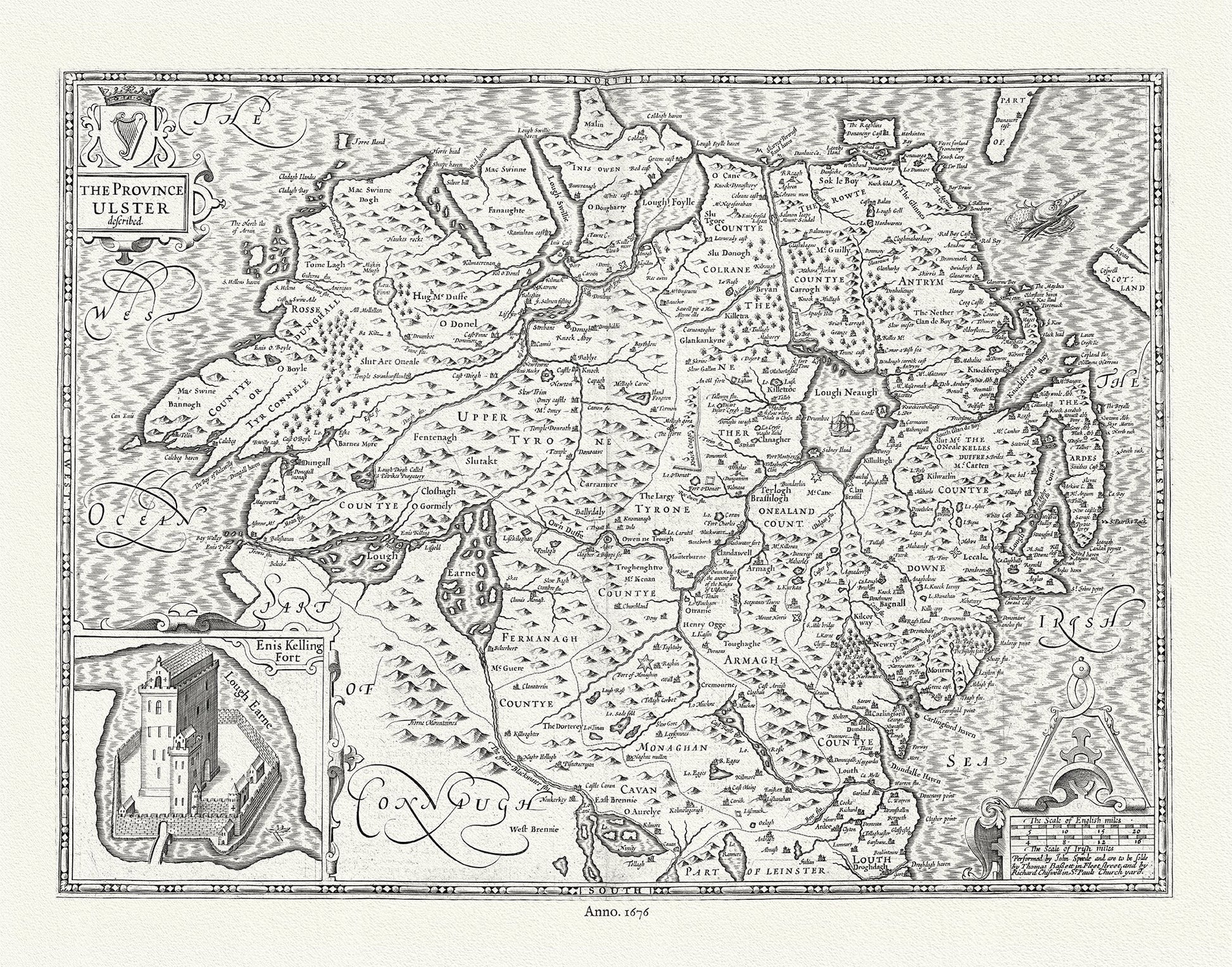 Europe: Ireland. Province Ulster, 1676, Speed authore - The Map Chest