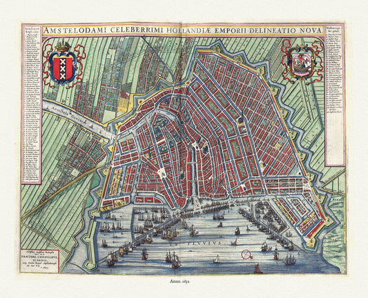 Europe: Low Countries: Amsterdam, Amstelodami, 1652, Blaeu auth. - The Map Chest
