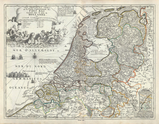 Europe: Low Countries: Les Provinces Unies ou la Partie Septentrionale des Pays Bas Connüe sous le nom de Hollande, Nolin et Coronelli auths., 1689 - The Map Chest