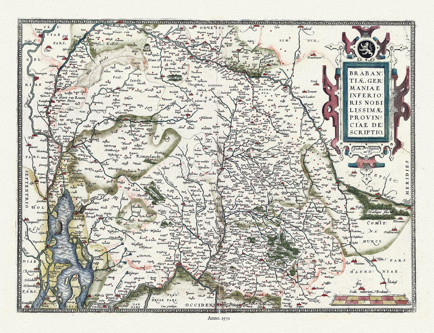 Europe: Low Countries: Low Countries, Belgium, Theatrum Orbis Terrarum, Brabantia, 1570 Ver. III, Abraham Ortelius, auth. - The Map Chest