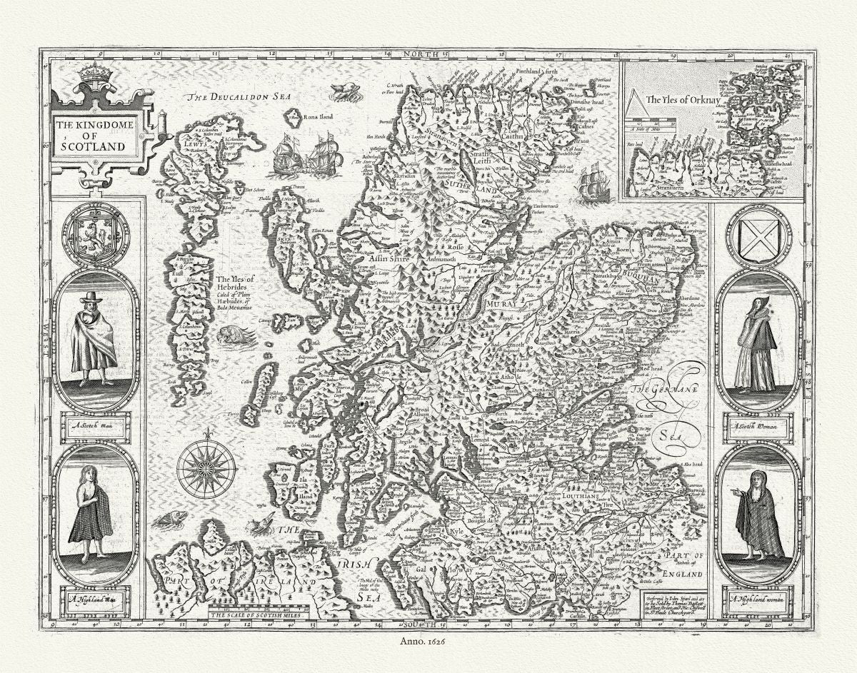 Europe: Scotland. 1626, Speed authore - The Map Chest