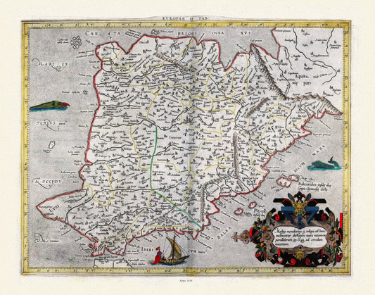 Europe: Spain & Portugal: Bertius, Mercator et Ptolemy, Evropae, II, Espana, 1618 - The Map Chest