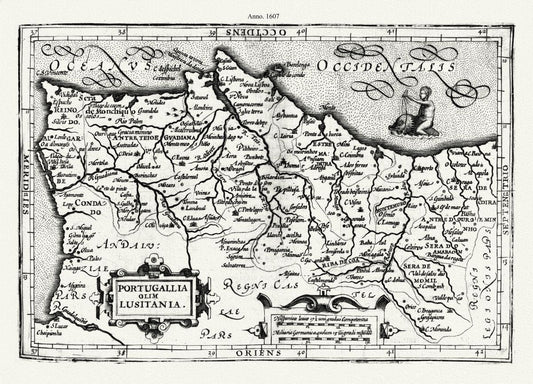 Europe: Spain & Portugal: Portugallia olim Lusitania, 1607, Mercator et Hondius auths. - The Map Chest