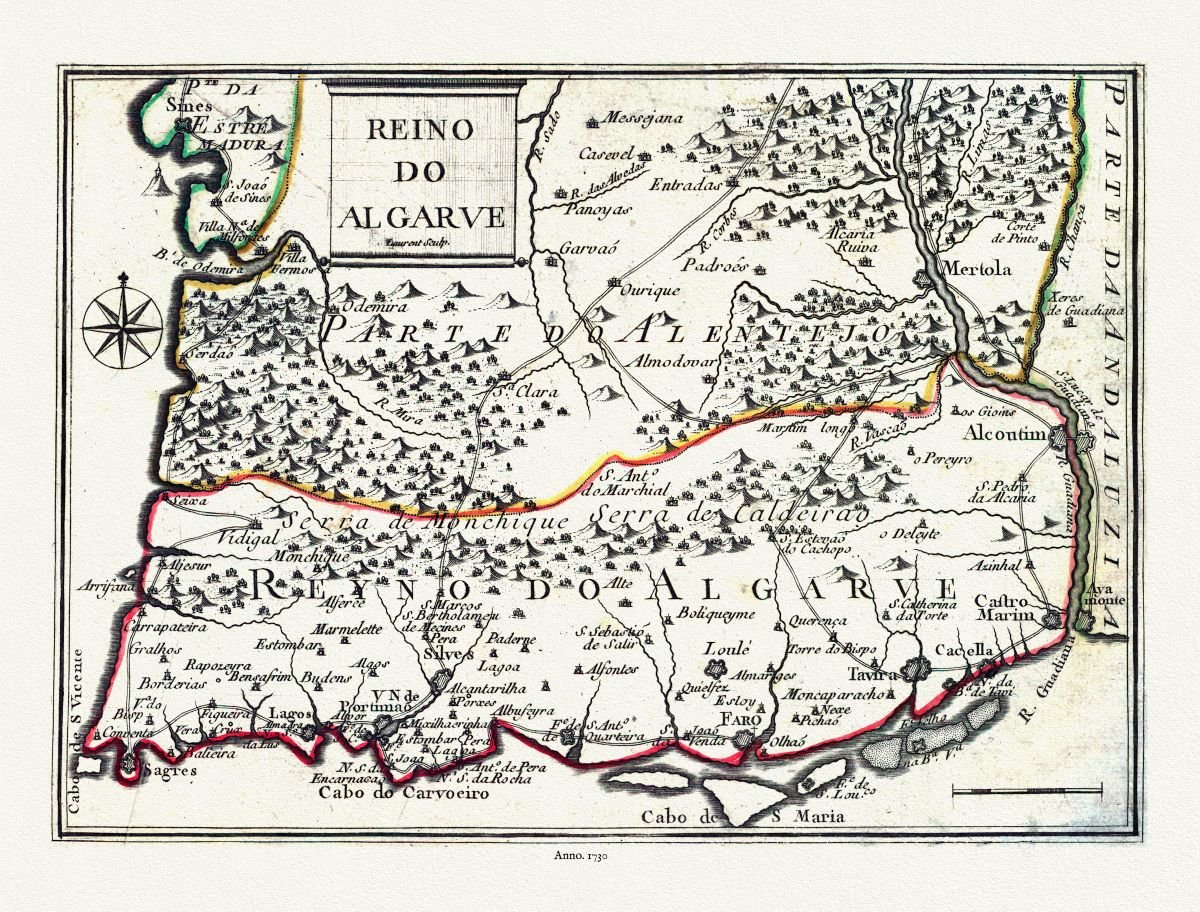 Europe: Spain & Portugal: Reino do Algarve, 1730 - The Map Chest