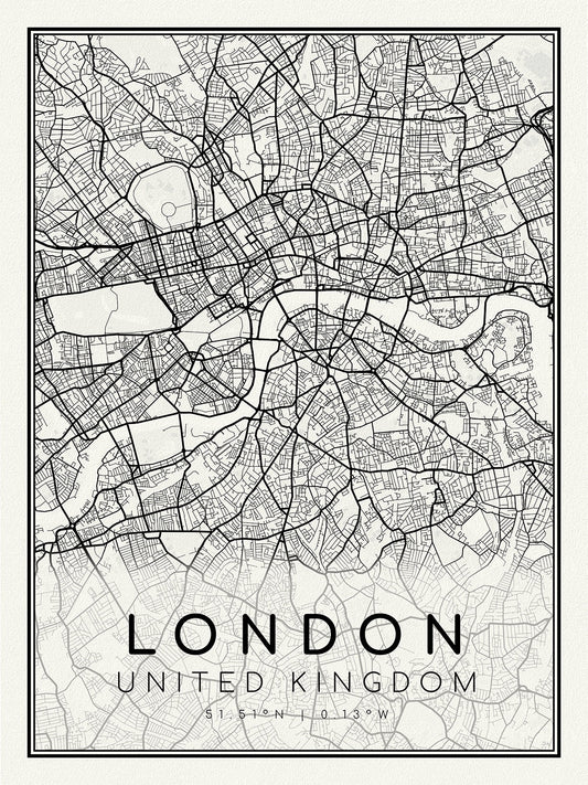 Europe: United Kingdom: England: City of London: A Modern Map - The Map Chest