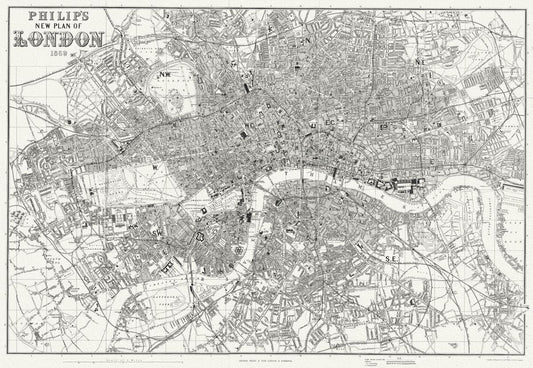 Europe: United Kingdom: England: City of London: New Plan of London, 1869, Philip auth. - The Map Chest