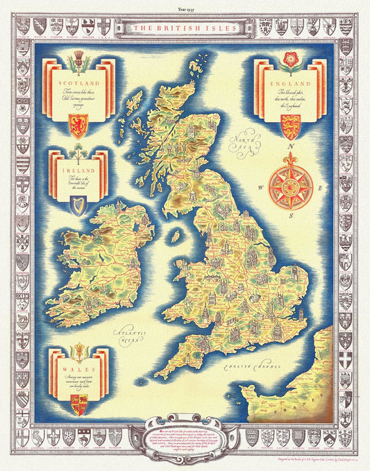 Europe: United Kingdom: The British Isles, British Transport Commission. Railway Executive, C.& E. Layton Ltd.,1935 - The Map Chest